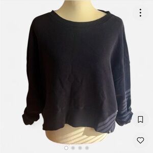 JoyLab Black Cropped Sweatshirt Size XXL